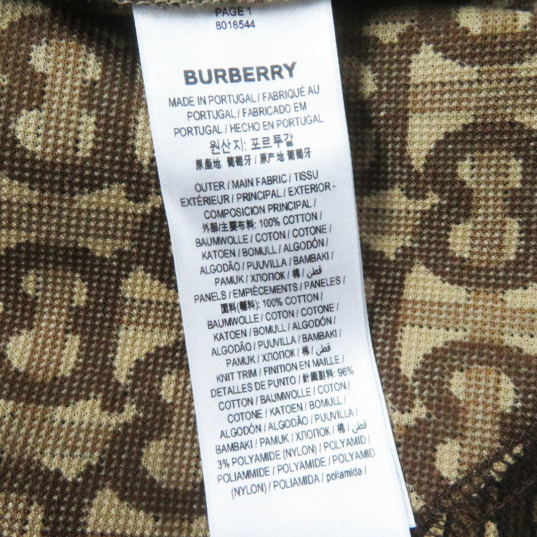 Great BURBERRY Short sleeve polo shirt TB monogram Brown cotton Women XXS