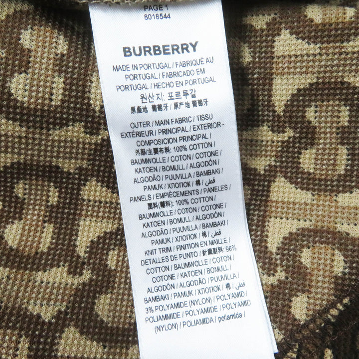 Great BURBERRY Short sleeve polo shirt TB monogram Brown cotton Women XXS