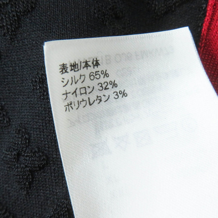 Excellent LOUIS VUITTON Tank top Embossed Monogram Sporty Black red silk Women S