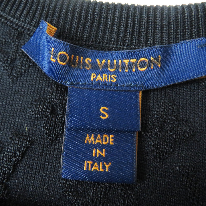 Excellent LOUIS VUITTON Tank top Embossed Monogram Sporty Black red silk Women S