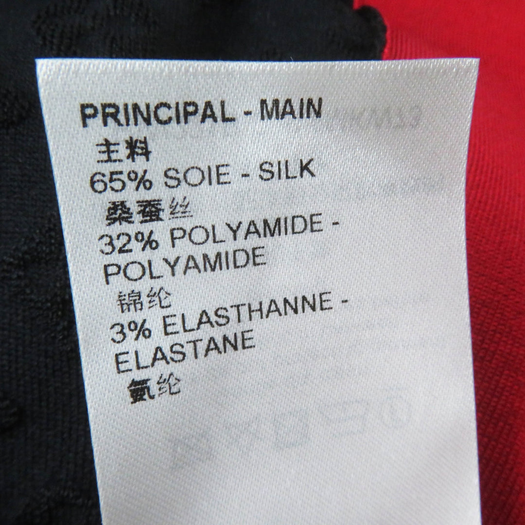 Excellent LOUIS VUITTON Tank top Embossed Monogram Sporty Black red silk Women S