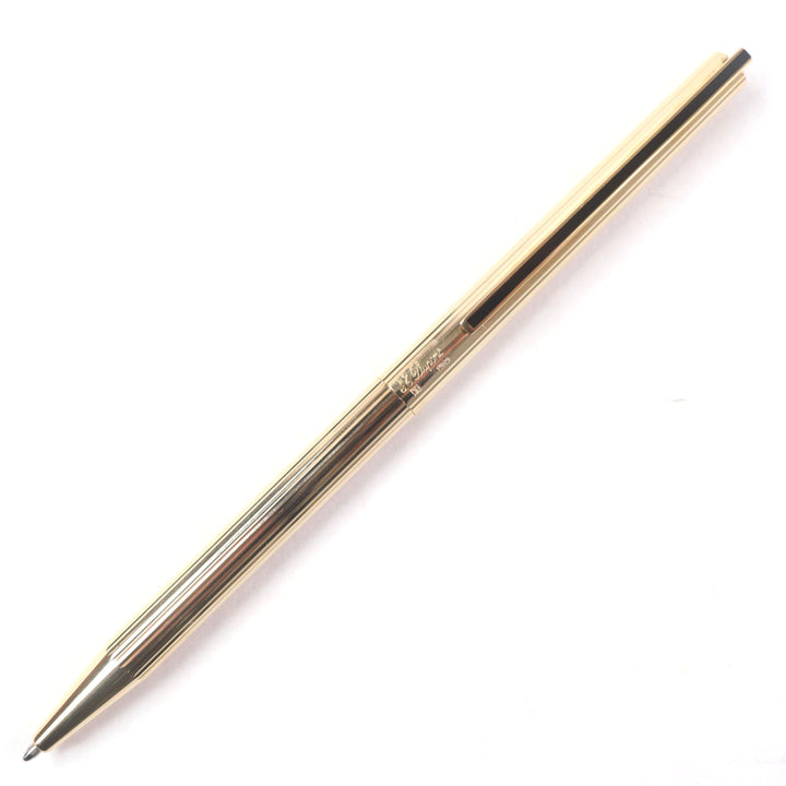 Great Dupont Ballpoint pen PG stripe with engraved logo and twist fastening gold mens