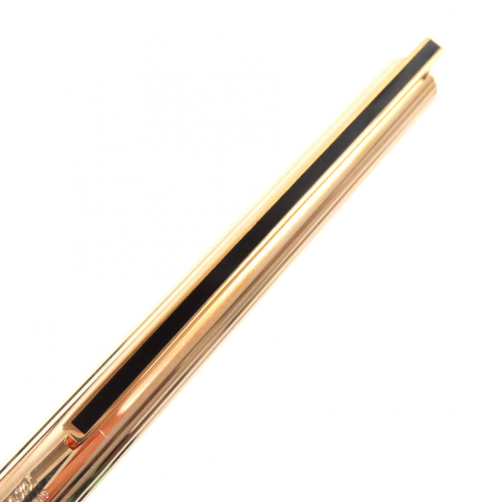 Great Dupont Ballpoint pen PG stripe with engraved logo and twist fastening gold mens