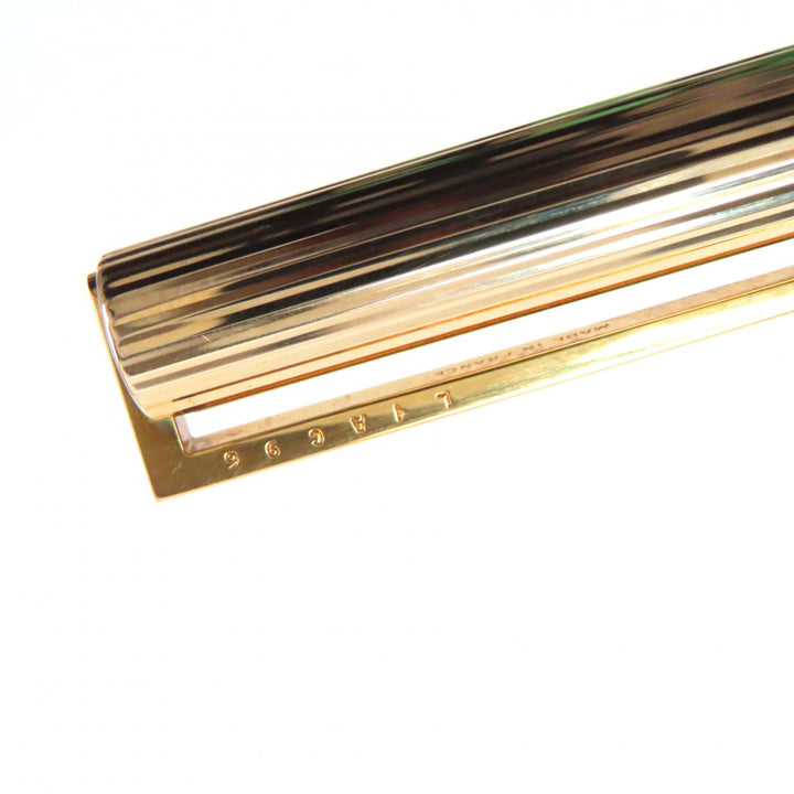Great Dupont Ballpoint pen PG stripe with engraved logo and twist fastening gold mens