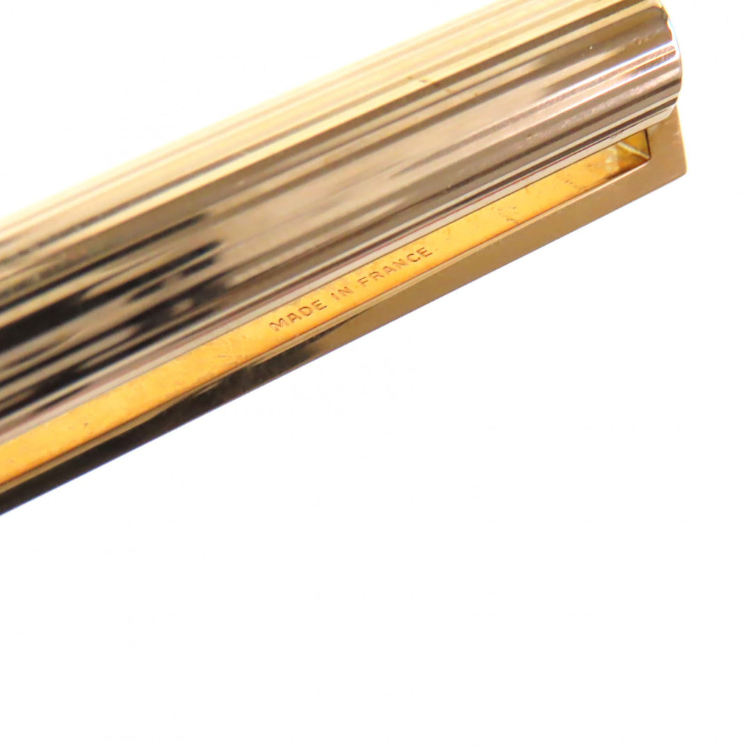 Great Dupont Ballpoint pen PG stripe with engraved logo and twist fastening gold mens