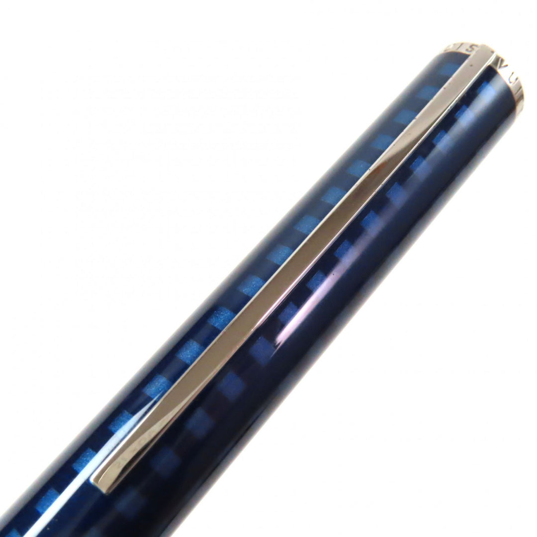 Great LOUIS VUITTON Ballpoint pen Jet rack Twist type Navy Silver mens N79155