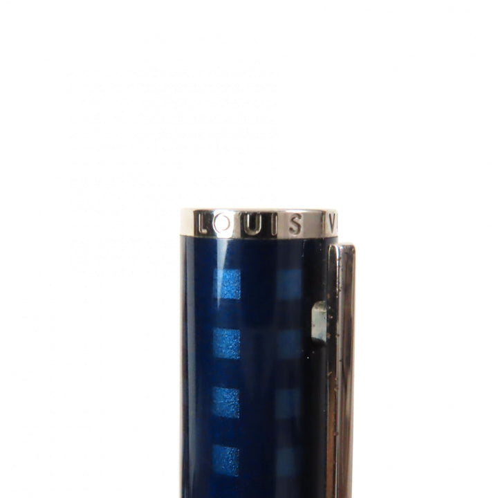 Great LOUIS VUITTON Ballpoint pen Jet rack Twist type Navy Silver mens N79155