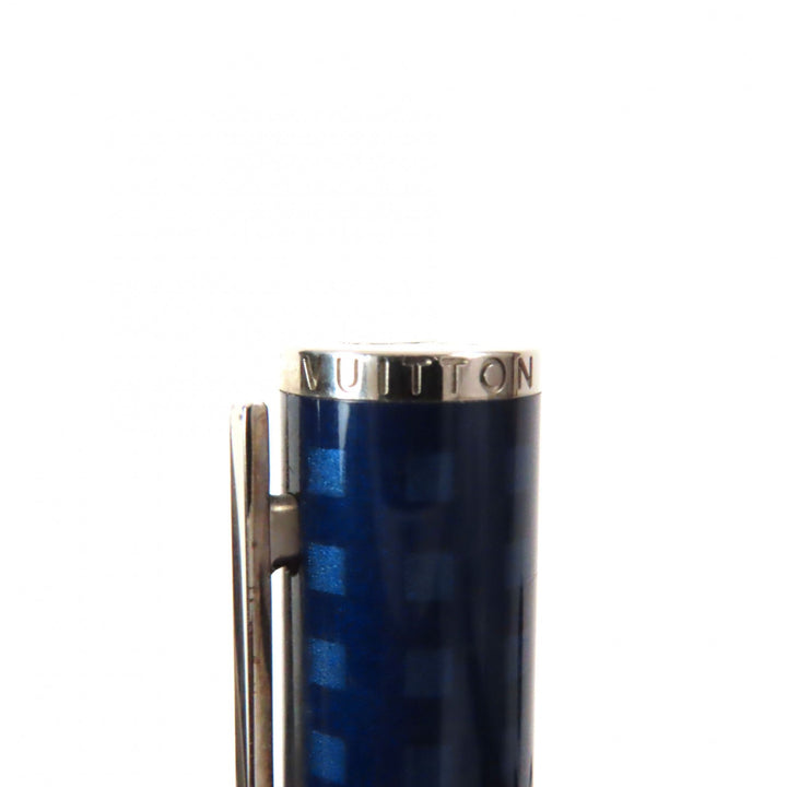 Great LOUIS VUITTON Ballpoint pen Jet rack Twist type Navy Silver mens N79155