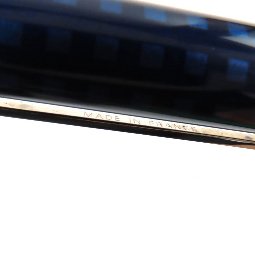 Great LOUIS VUITTON Ballpoint pen Jet rack Twist type Navy Silver mens N79155