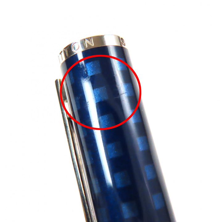 Great LOUIS VUITTON Ballpoint pen Jet rack Twist type Navy Silver mens N79155