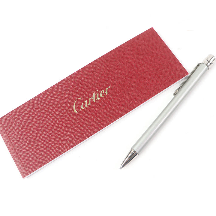 Great Cartier Ballpoint pen Santos de Cartier Twist Type Silver mens