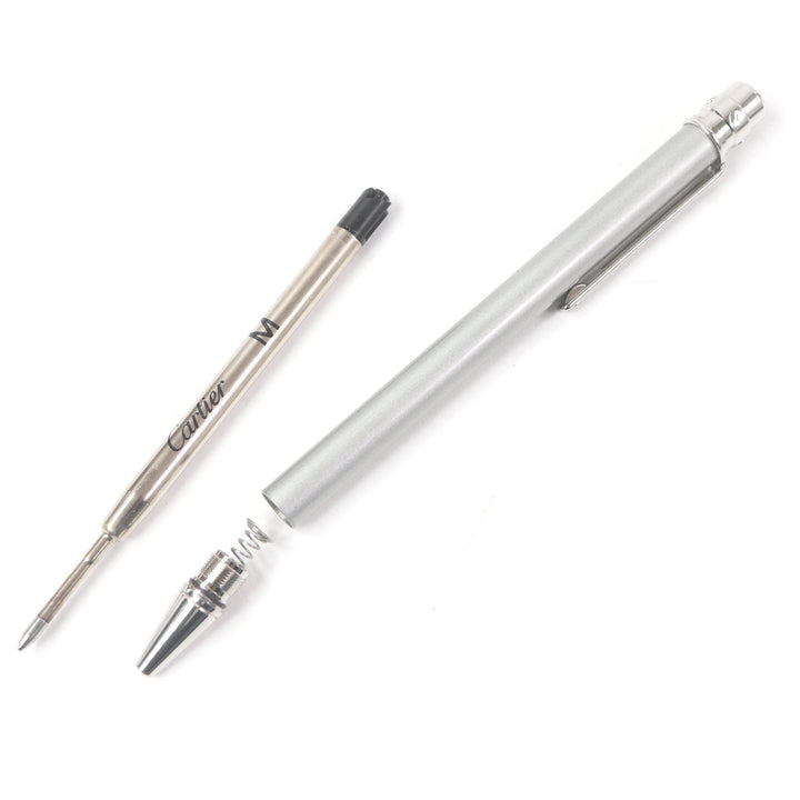 Great Cartier Ballpoint pen Santos de Cartier Twist Type Silver mens