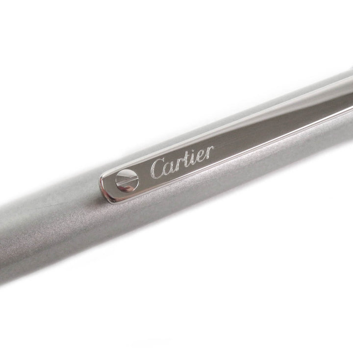 Great Cartier Ballpoint pen Santos de Cartier Twist Type Silver mens