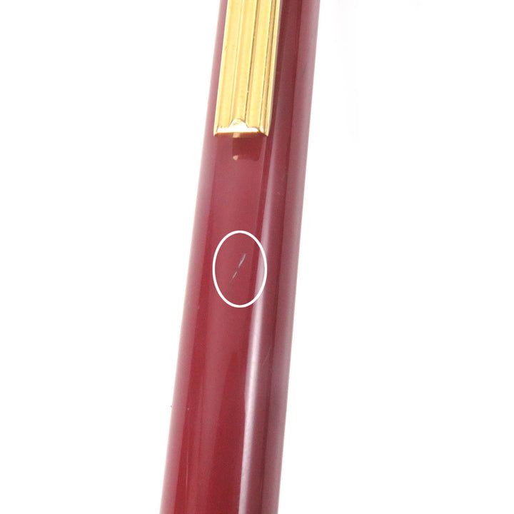 Great Cartier Ballpoint pen Must de Cartier logo twist style Bordeaux gold mens