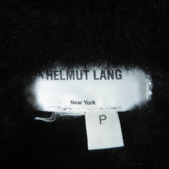 Great HELMUT LANG Mouton jacket Sheepskin Drape black Sheep leather Women