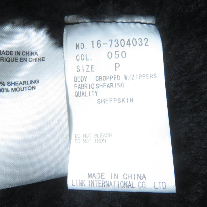 Great HELMUT LANG Mouton jacket Sheepskin Drape black Sheep leather Women