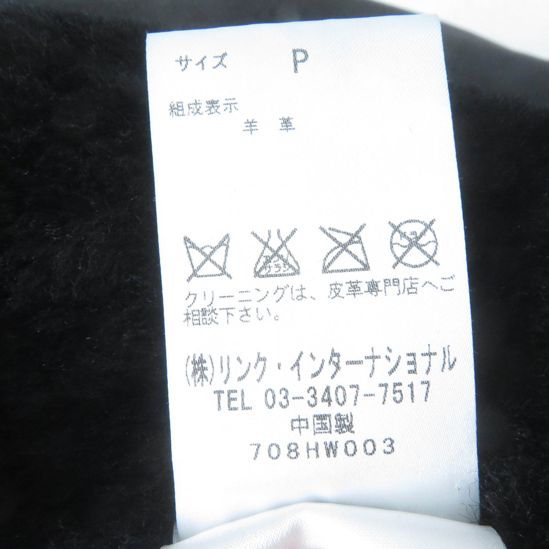 Great HELMUT LANG Mouton jacket Sheepskin Drape black Sheep leather Women
