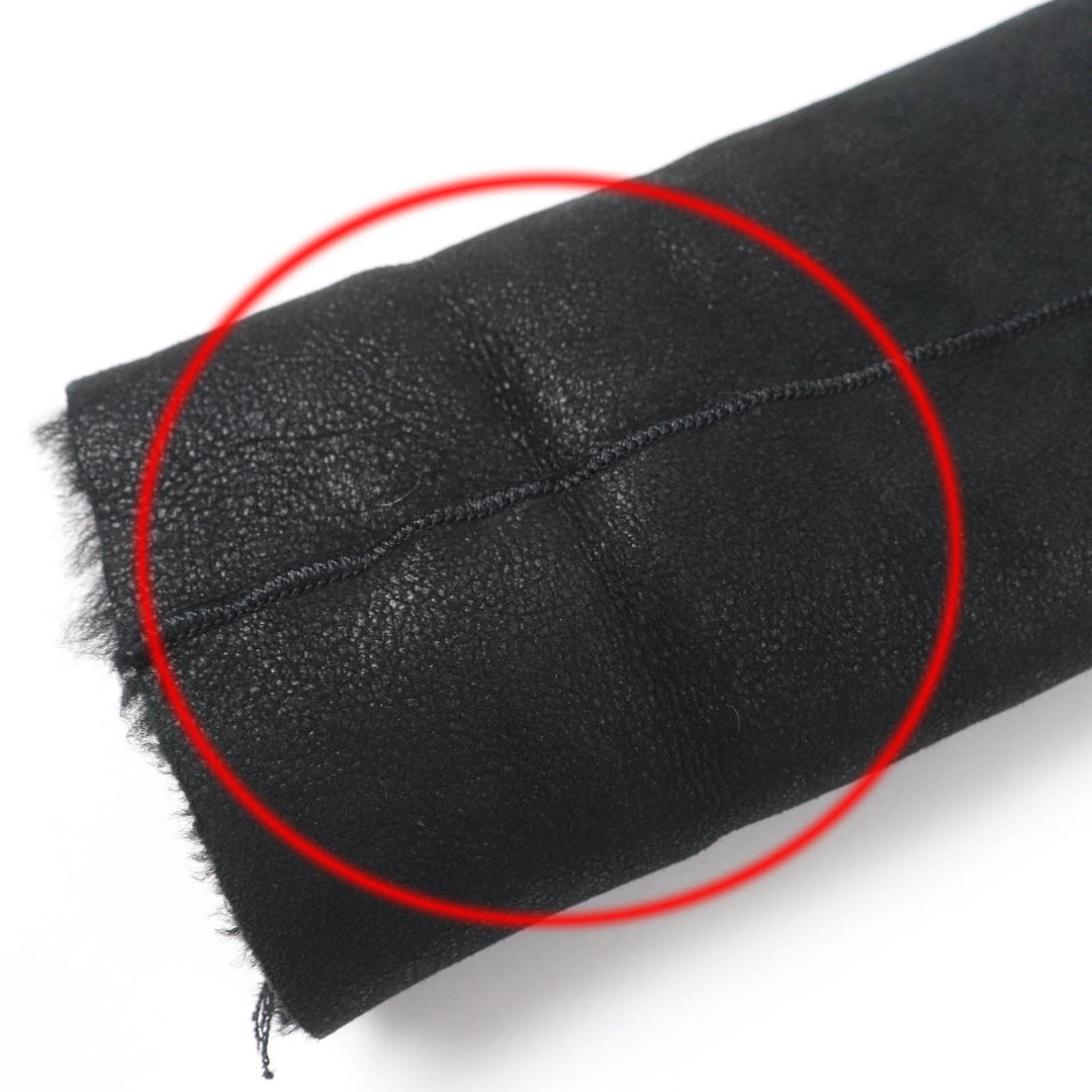 Great HELMUT LANG Mouton jacket Sheepskin Drape black Sheep leather Women