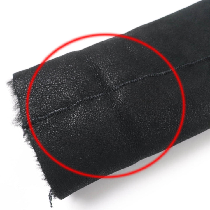 Great HELMUT LANG Mouton jacket Sheepskin Drape black Sheep leather Women