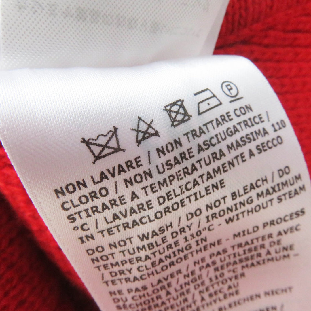 Excellent Salvatore Ferragamo skirt Knee-length A-line knit with logo Red wool