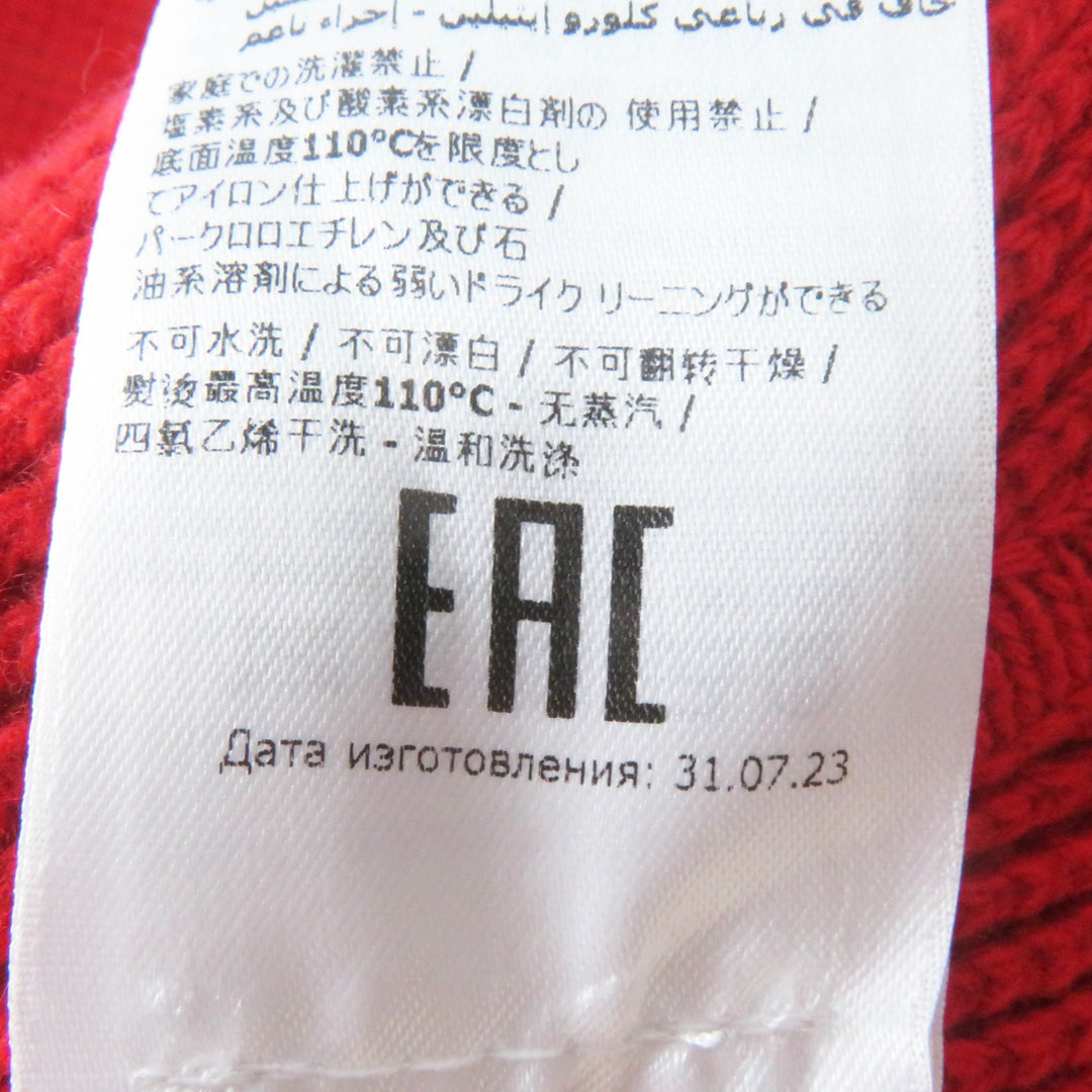 Excellent Salvatore Ferragamo skirt Knee-length A-line knit with logo Red wool