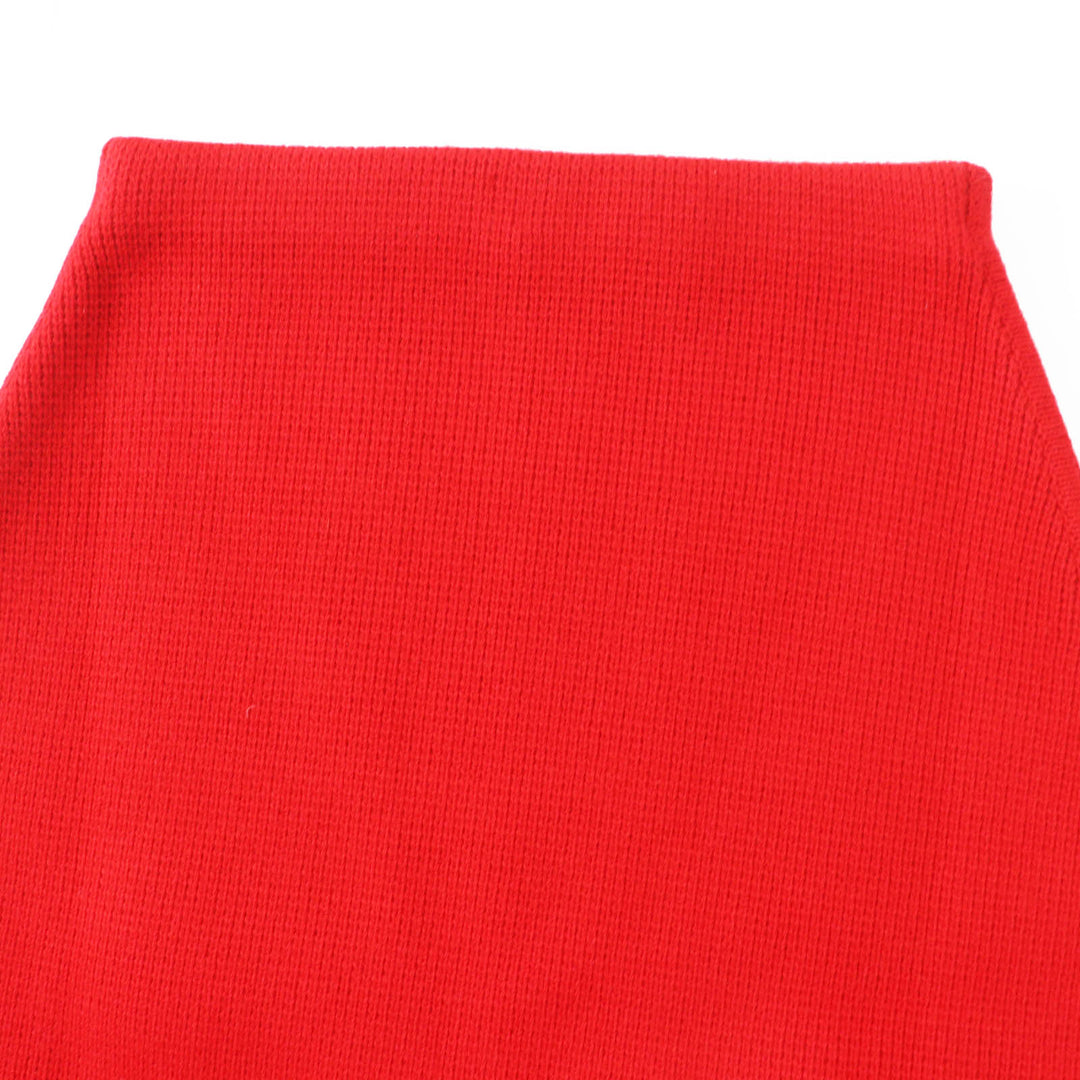 Excellent Salvatore Ferragamo skirt Knee-length A-line knit with logo Red wool