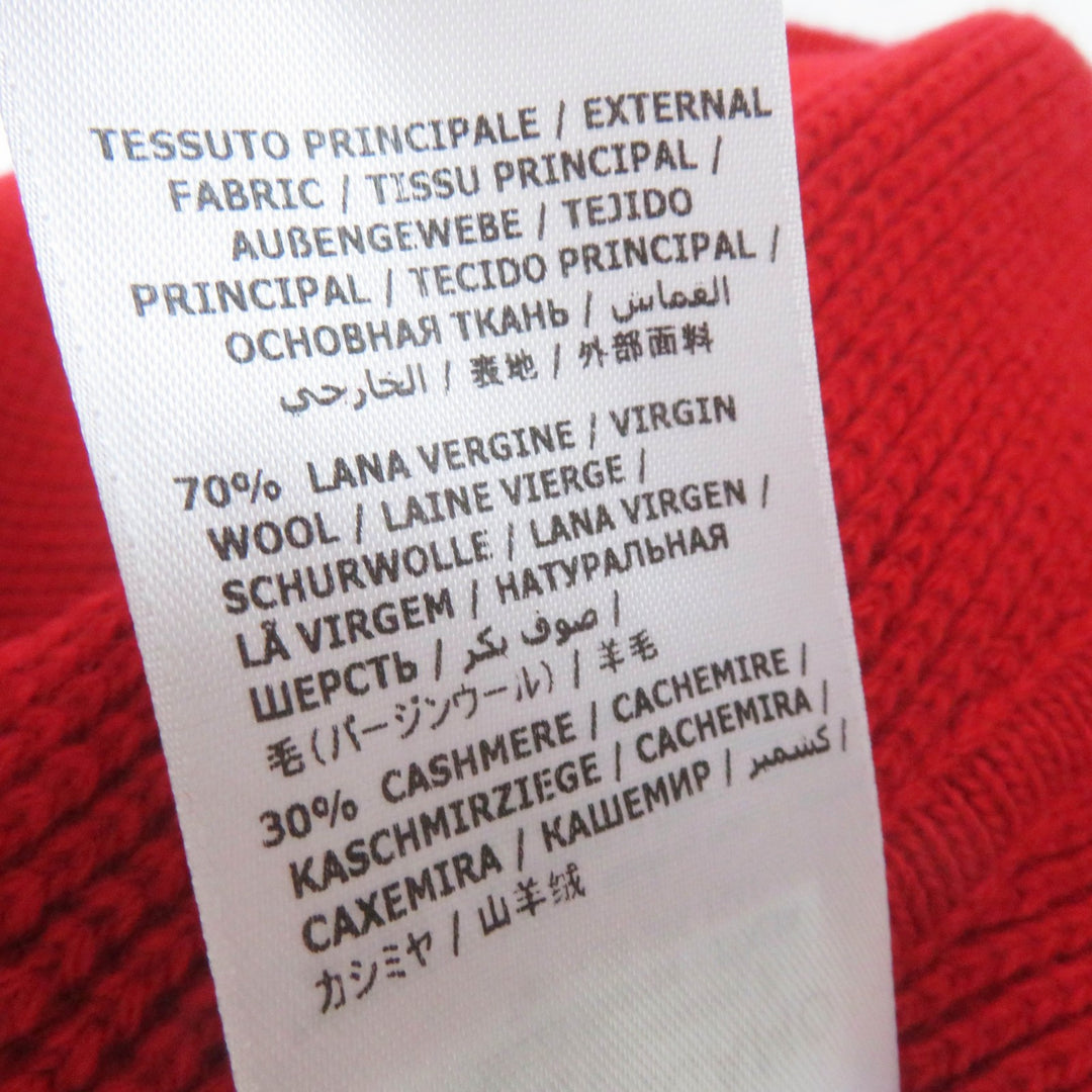 Excellent Salvatore Ferragamo skirt Knee-length A-line knit with logo Red wool