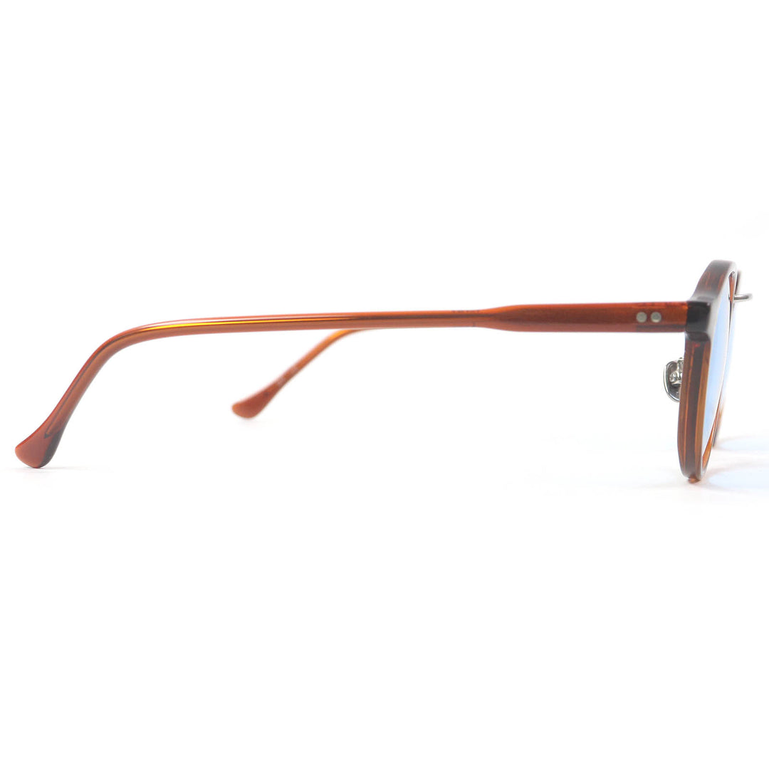 Excellent ayame sunglasses TPC Boston Frame Demo Lens Eyewear Brown mens
