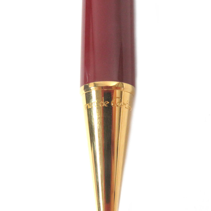 Excellent Cartier Ballpoint pen Trinity de Cartier Double C with logo Bordeaux gold mens