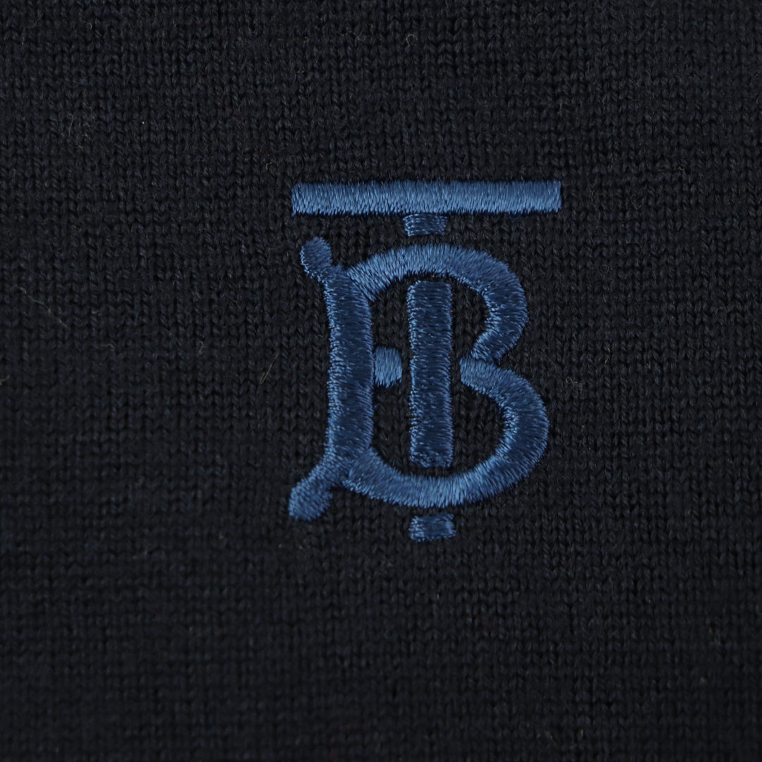 Great BURBERRY sweater Monogram Motif Sweater TB logo embroidered mens S 8018668