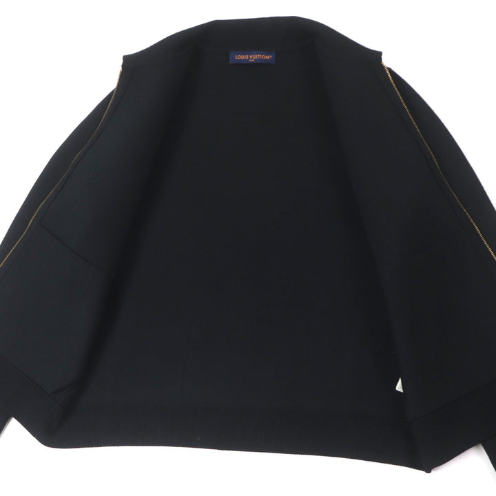 Excellent LOUIS VUITTON Blouson Embossed Technical black wool mens S 1AFYEJ