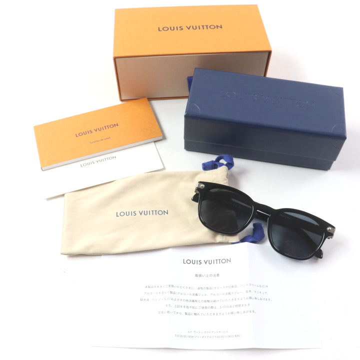 Great LOUIS VUITTON Sunglasses LV Signature Square Round Eyewear Z1963U