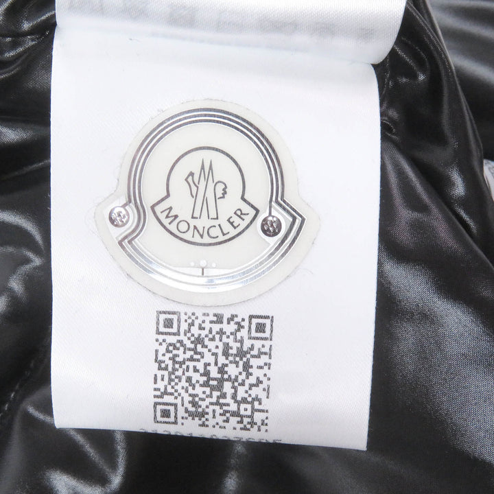 Excellent MONCLER Down vest BANKER GILET Logo patch WZIP gilet black Nylon mens 0