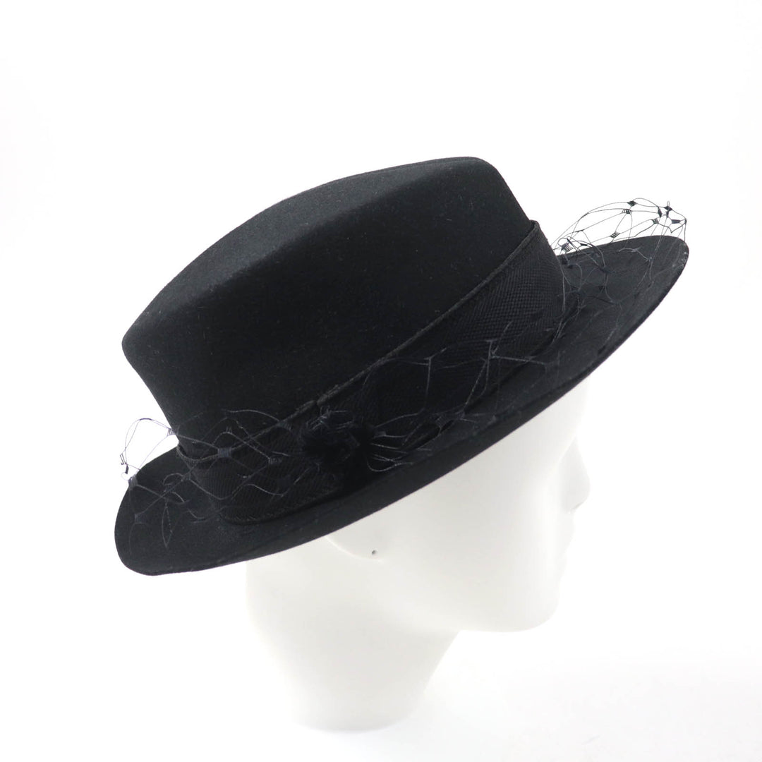 Excellent Christian Dior hat Logo design with tulle Rabbit Women 57 04DPN960G893