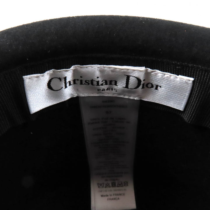 Excellent Christian Dior hat Logo design with tulle Rabbit Women 57 04DPN960G893