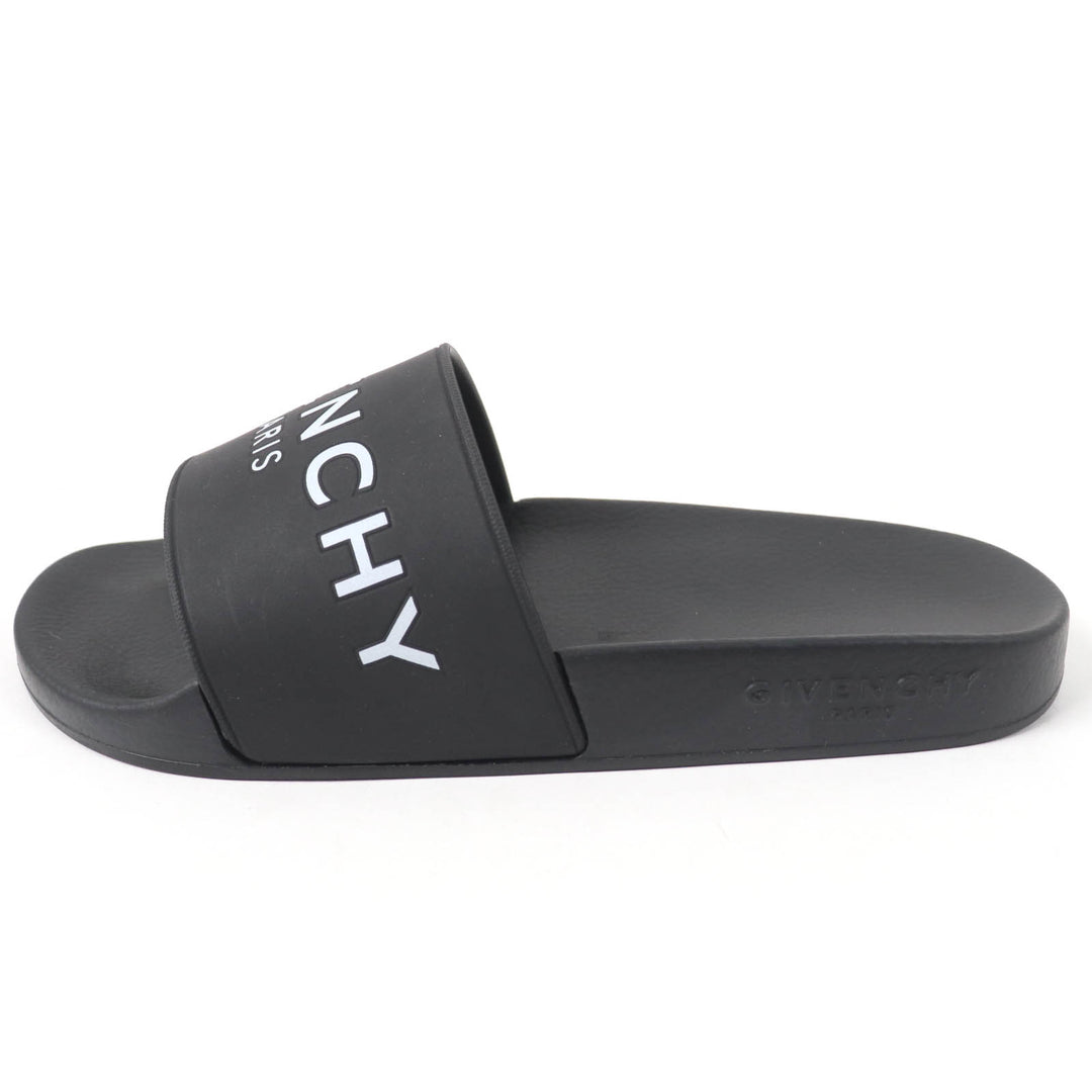Pristine GIVENCHY Sandals Logo design slide sandals black rubber Women 35