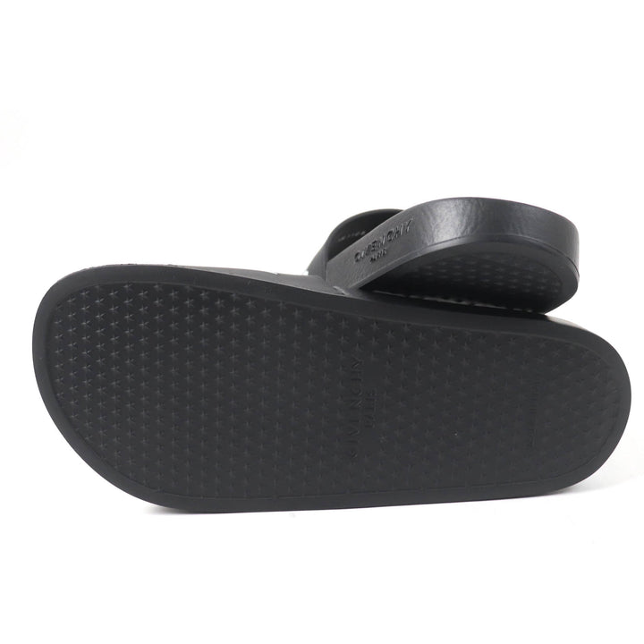 Pristine GIVENCHY Sandals Logo design slide sandals black rubber Women 35