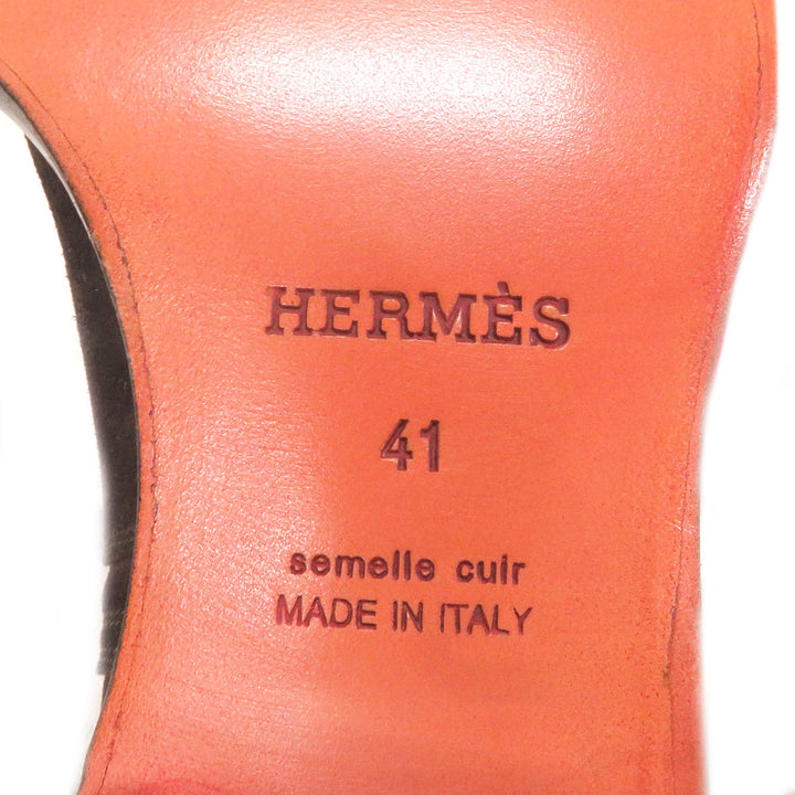Pristine HERMES boots Fortune Ankle Boots Short Boots Dark brown Suede leather mens 41