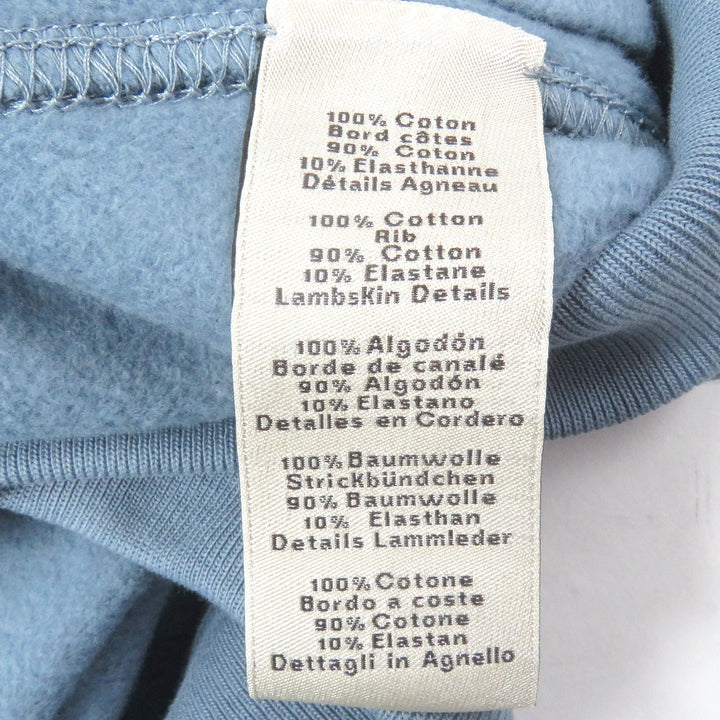Excellent HERMES Jacket Jeu dAdresse Lamb Leather Patch Stadium Jacket blue mens XL