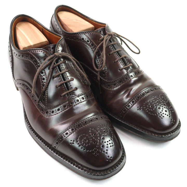 Great ALDEN Leather shoes 5160 special order Soul cap toe semi-brogue imens 6.5