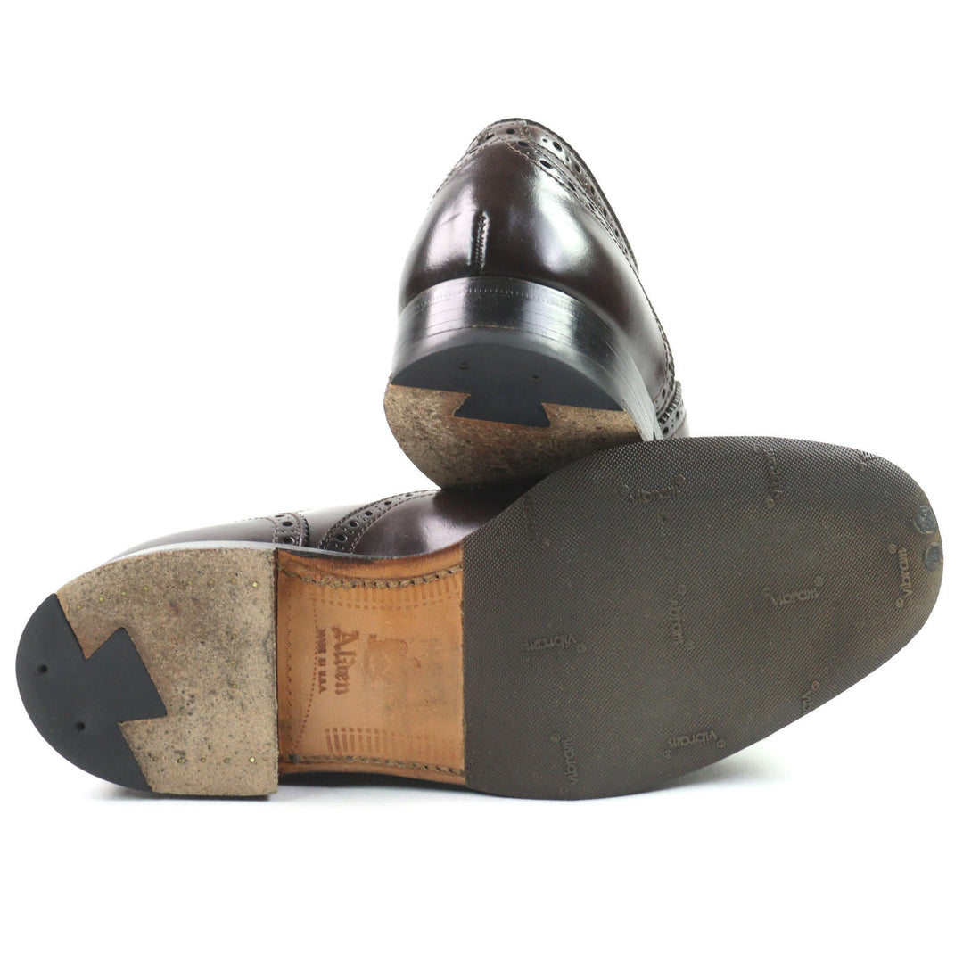 Great ALDEN Leather shoes 5160 special order Soul cap toe semi-brogue imens 6.5
