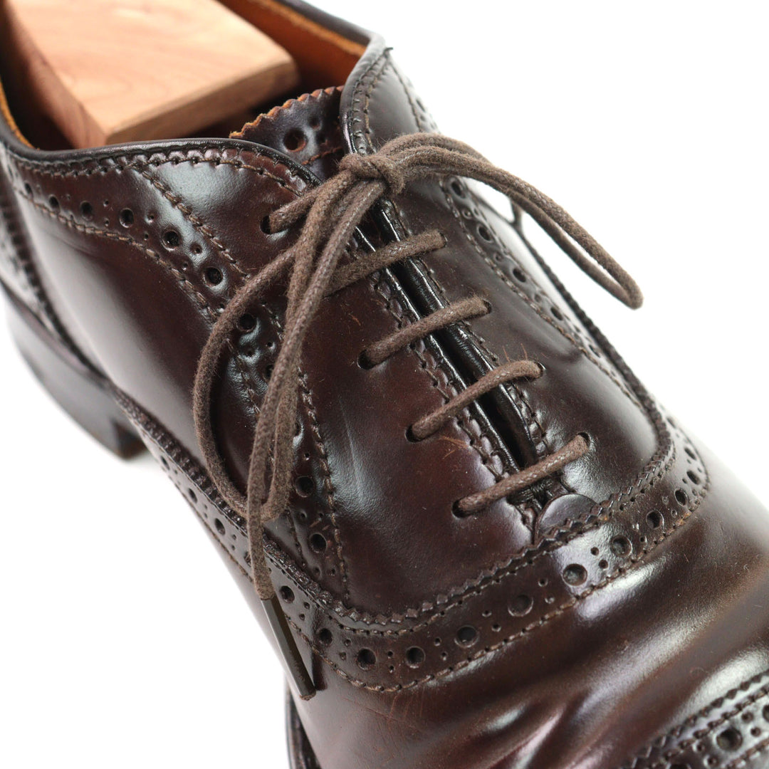 Great ALDEN Leather shoes 5160 special order Soul cap toe semi-brogue imens 6.5