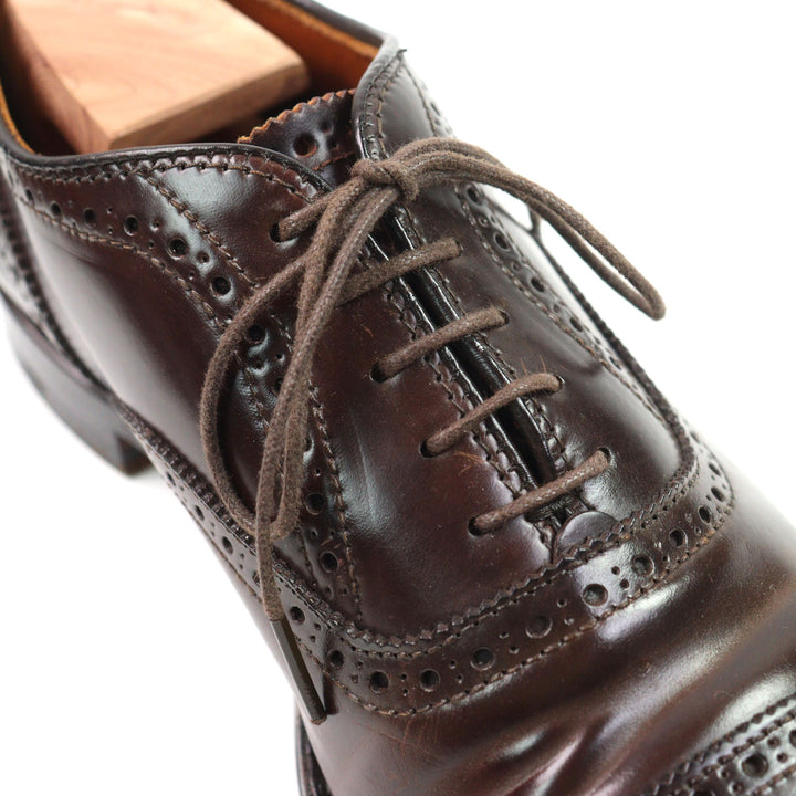 Great ALDEN Leather shoes 5160 special order Soul cap toe semi-brogue imens 6.5