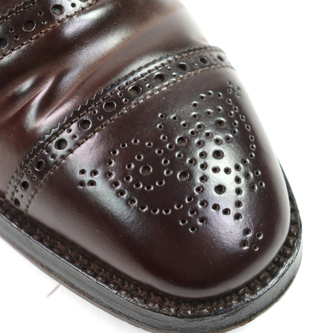 Great ALDEN Leather shoes 5160 special order Soul cap toe semi-brogue imens 6.5