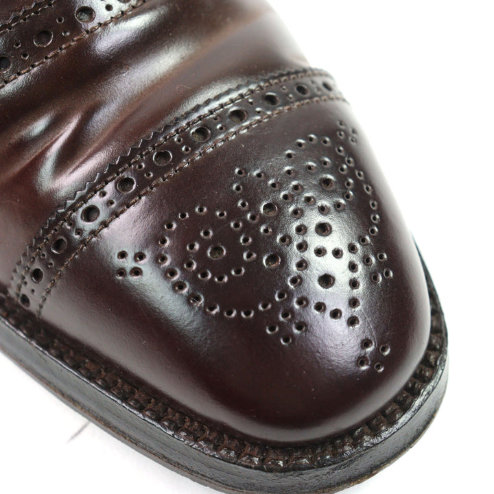 Great ALDEN Leather shoes 5160 special order Soul cap toe semi-brogue imens 6.5