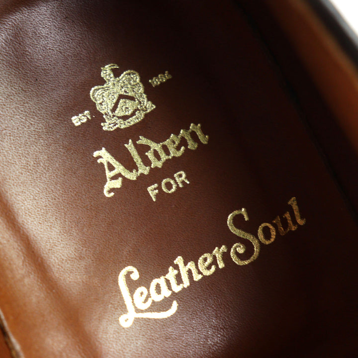 Great ALDEN Leather shoes 5160 special order Soul cap toe semi-brogue imens 6.5