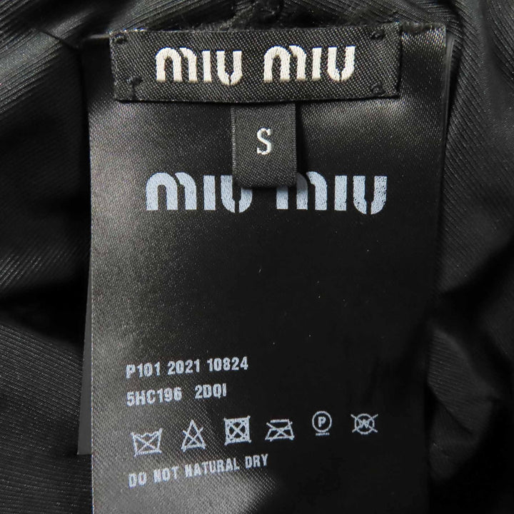 Excellent MIUMIU hat Logo embroidered black polyamide (nylon) Women S 5HC196
