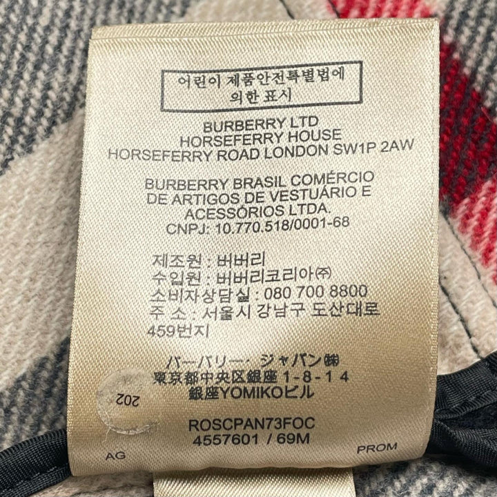 BURBERRY Duffel coat Domestic Nova Check Lining Short black wool Women 36