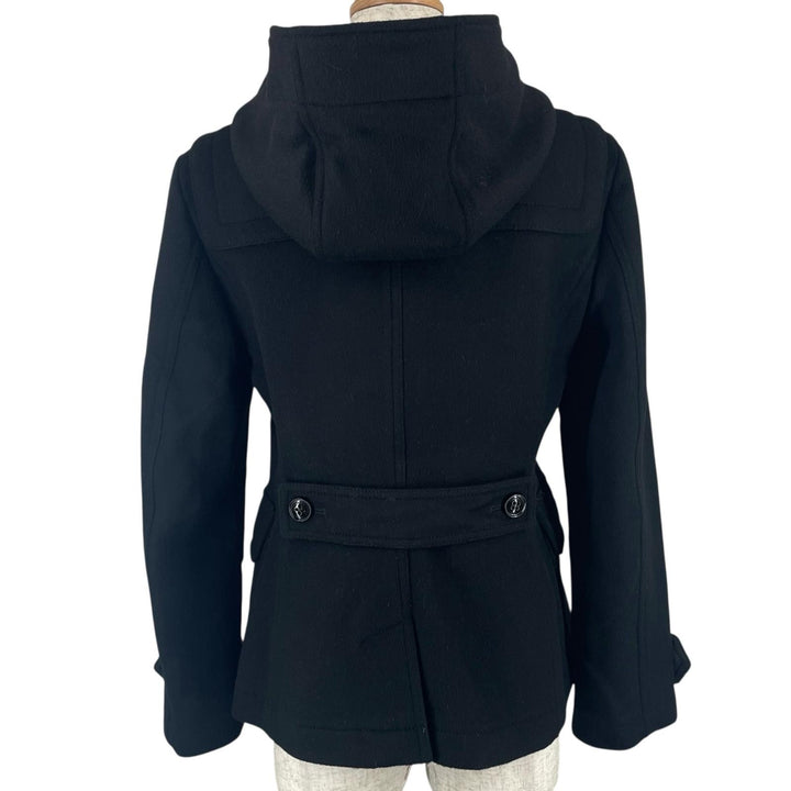 BURBERRY Duffel coat Domestic Nova Check Lining Short black wool Women 36