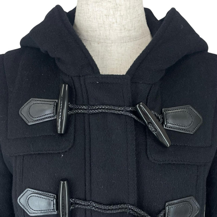 BURBERRY Duffel coat Domestic Nova Check Lining Short black wool Women 36